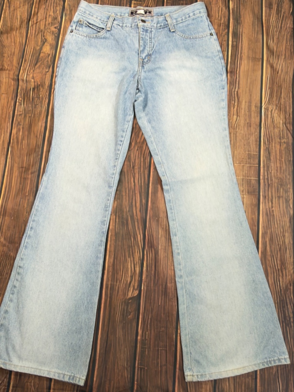 Vintage R4R Rave Flare Jeans Size 9 Made in Canada Light Wash 100% Cotton Y2K